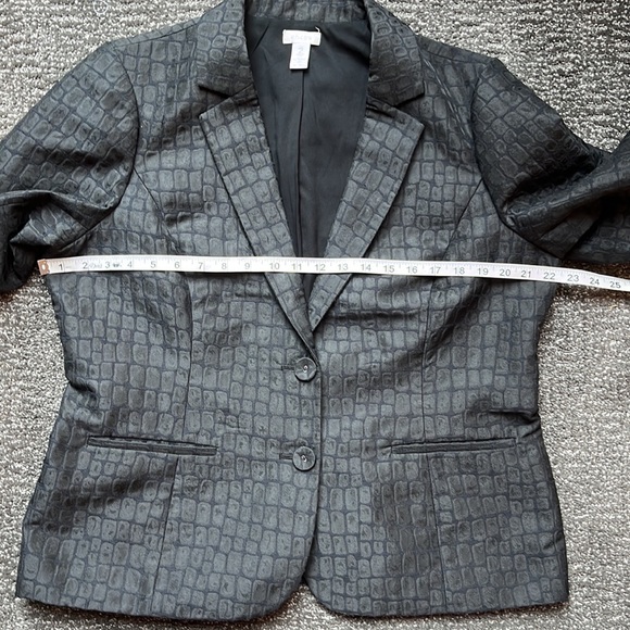 🐊Chicos Sephia Croc Embossed blazer jacket Chicos size 2 (12) - Picture 5 of 10